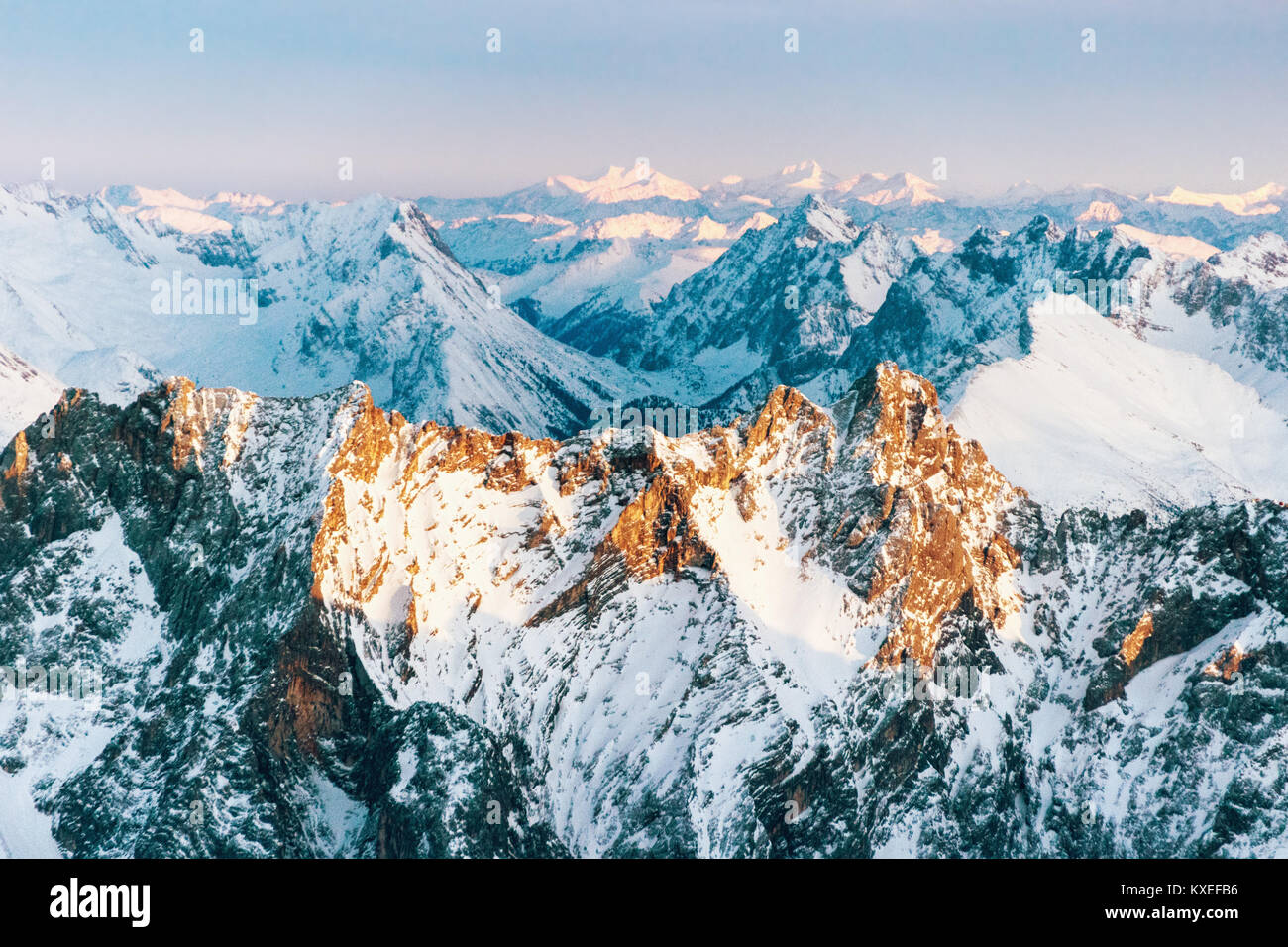 Snow Capped Mountain Peaks Bavaria Germany High Resolution Stock Photography And Images Alamy