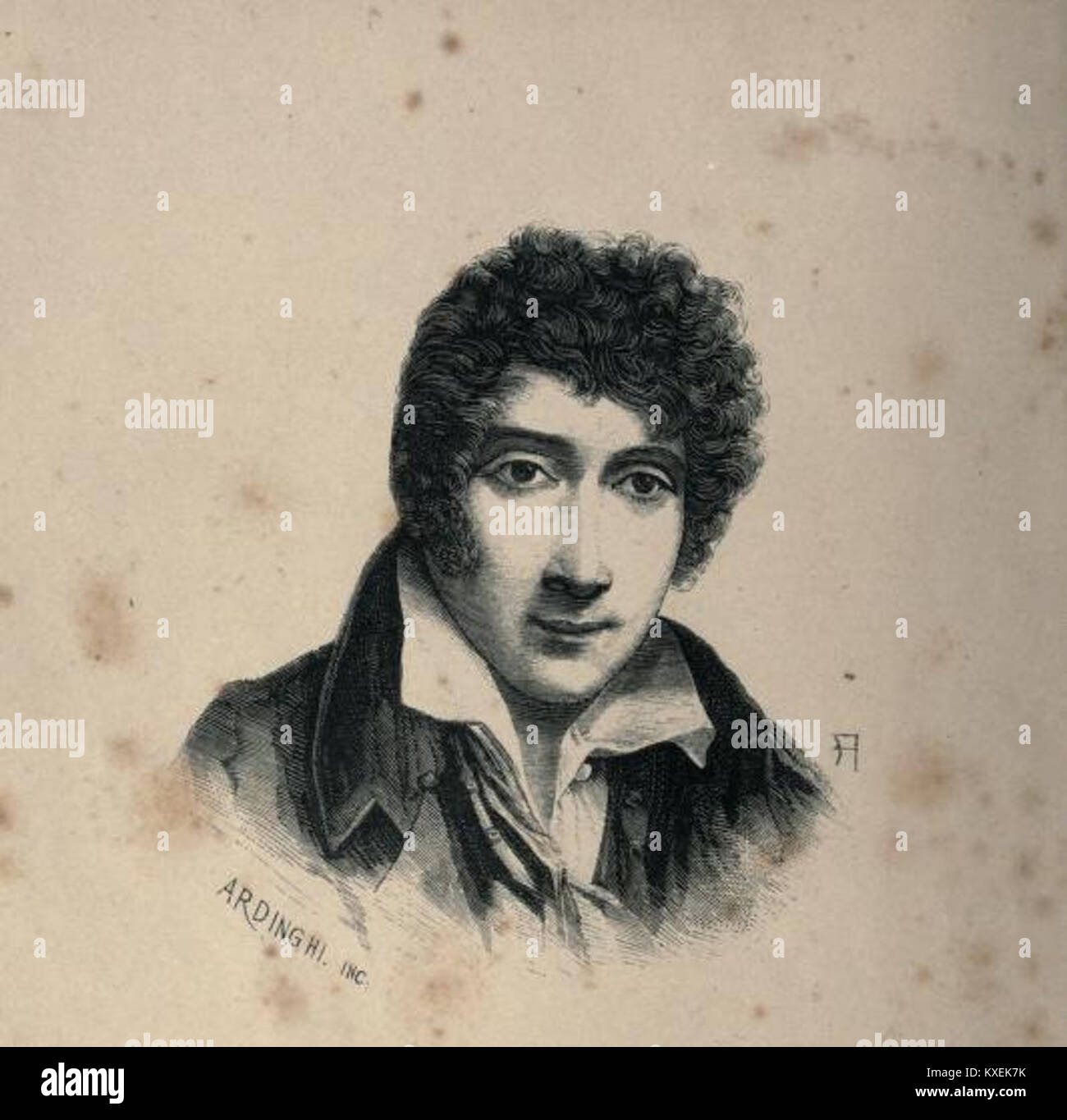 Alessandro Manzoni, incisione di Ardinghi Stock Photo - Alamy
