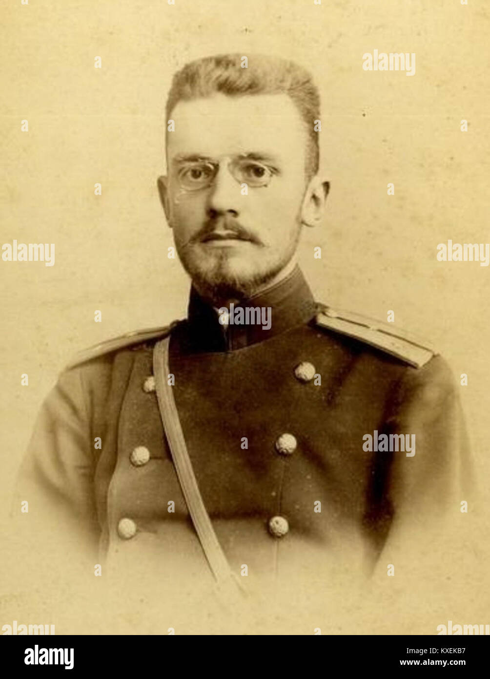 Alexander Koliubakin in Izmaylovsky Guards' uniform Stock Photo