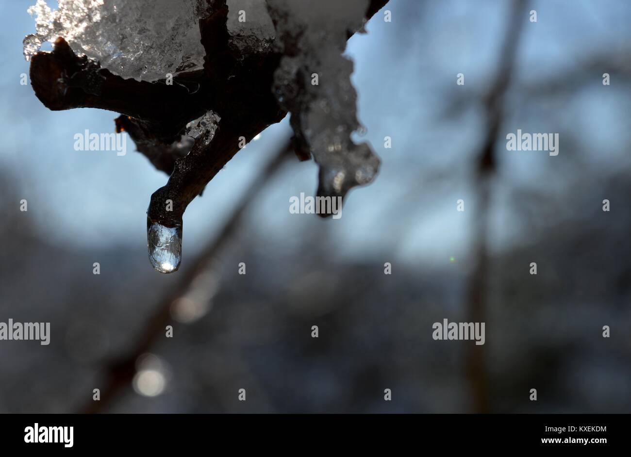 droplets, snow and ice Stock Photo - Alamy