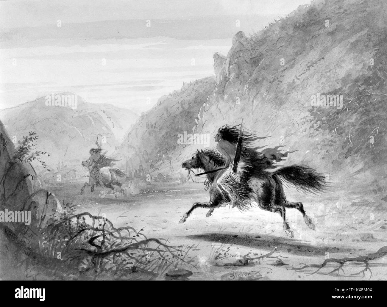 Native american horse painting hi-res stock photography and images - Alamy