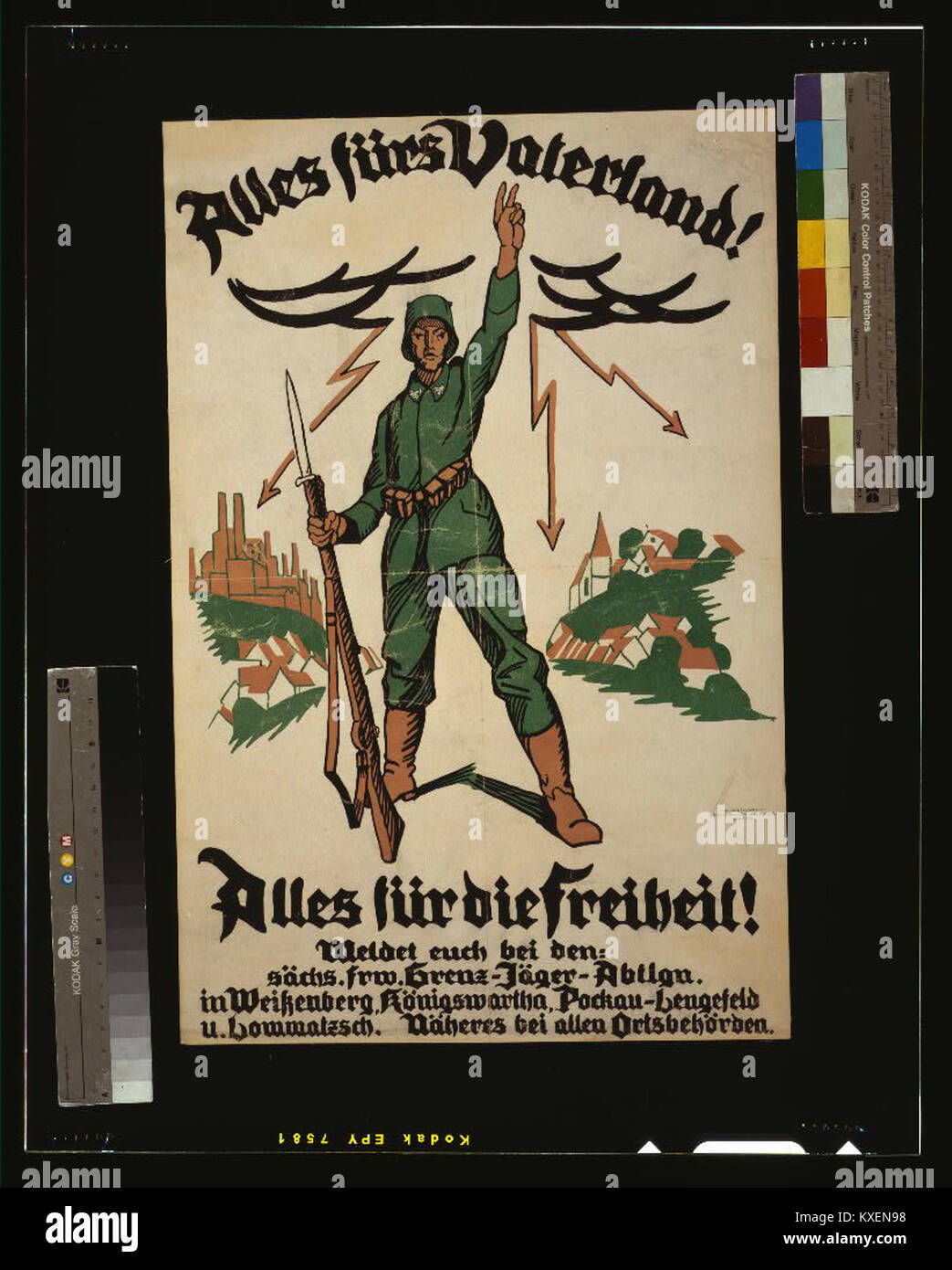 The slogan 'Alles fürs Vaterland! Alles für die Freiheit