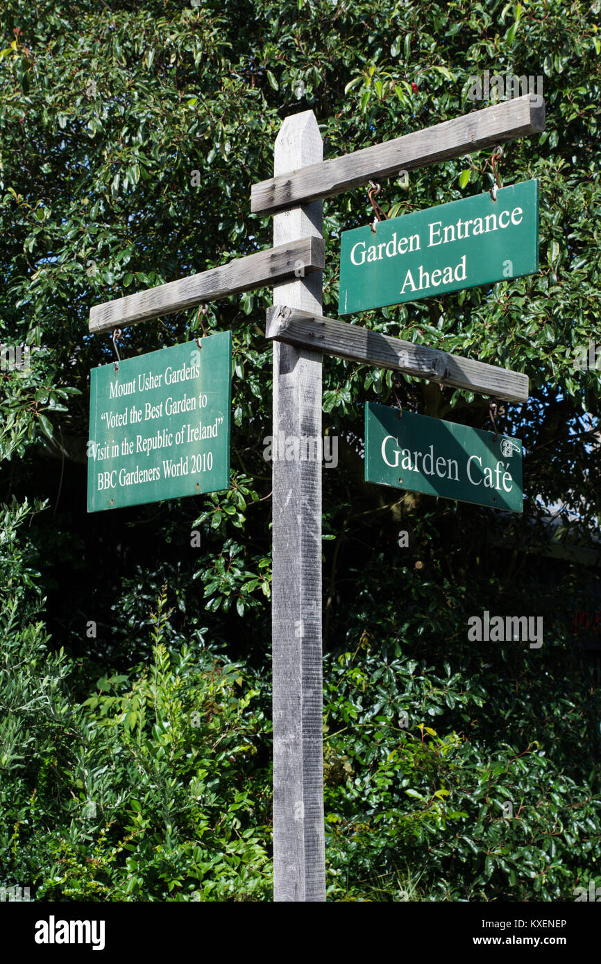 Mount Usher Gardens at Ashford in county Wicklow in Ireland Stock Photo