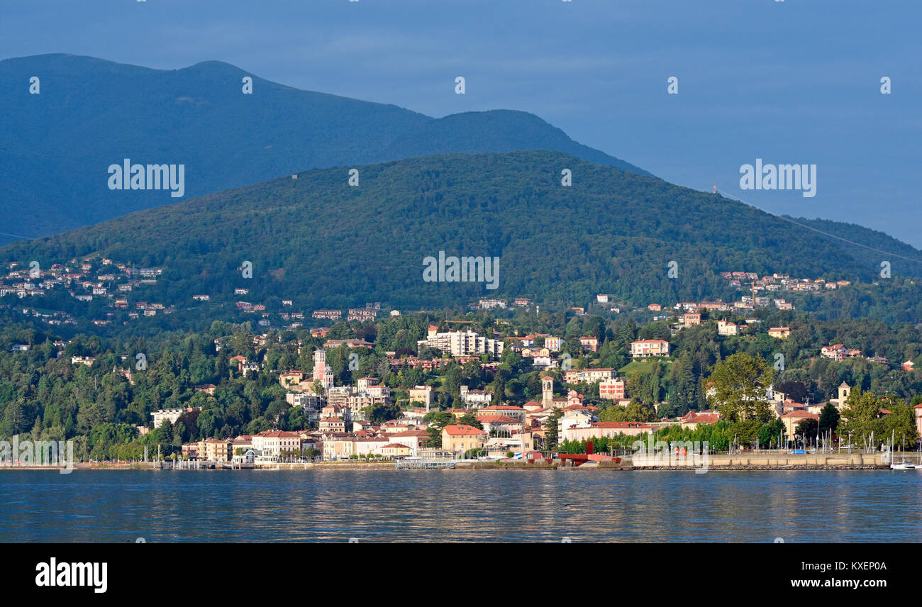 Luino on Lake Maggiore, Lombardy, Italy Stock Photo