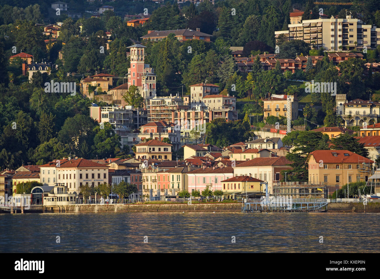 Luino on Lake Maggiore, Lombardy, Italy Stock Photo