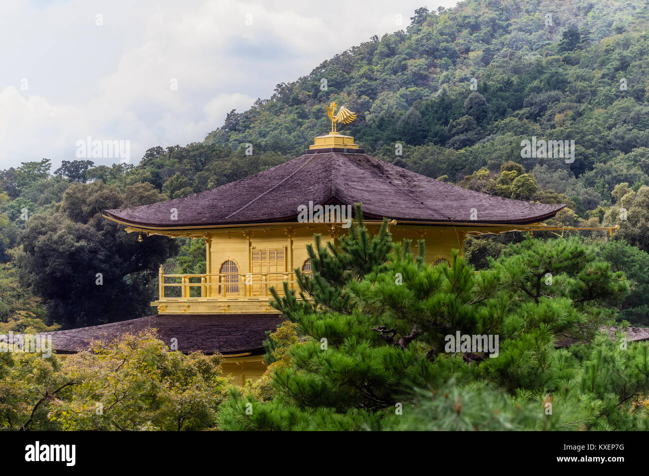 Kinkaku-ji, Temple of the Golden Pavilion, also Rokuon-ji, Zen Buddhist temple, Kyoto, Japan Stock Photo