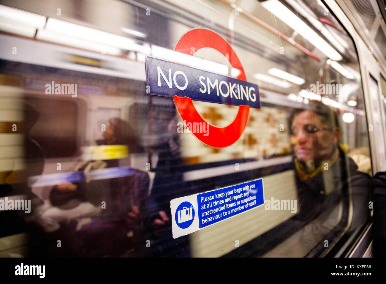No smoking sign london underground hi-res stock photography and 
