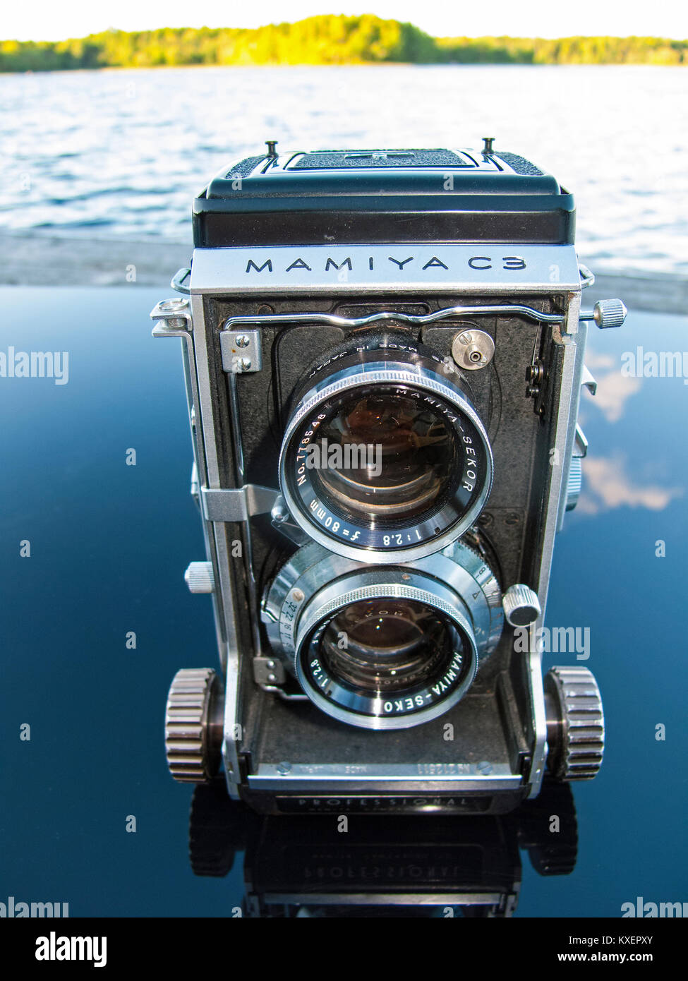 Mamiya C3 twin lens reflex camera Stock Photo