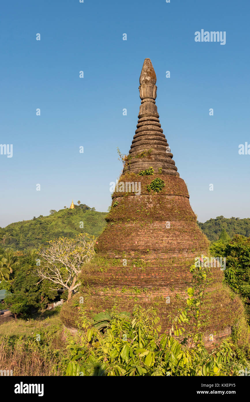 Zina Man Aung Pagoda,Mrauk U,Burma,Myanmar Stock Photo