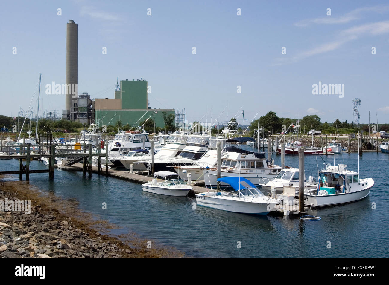 Sandwich Marina along with the Canal Power Plant in Sandwich
