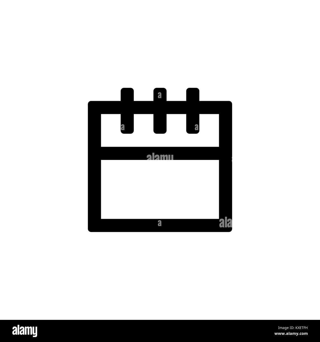 Calendar icon for simple flat style ui design Stock Vector Image & Art ...