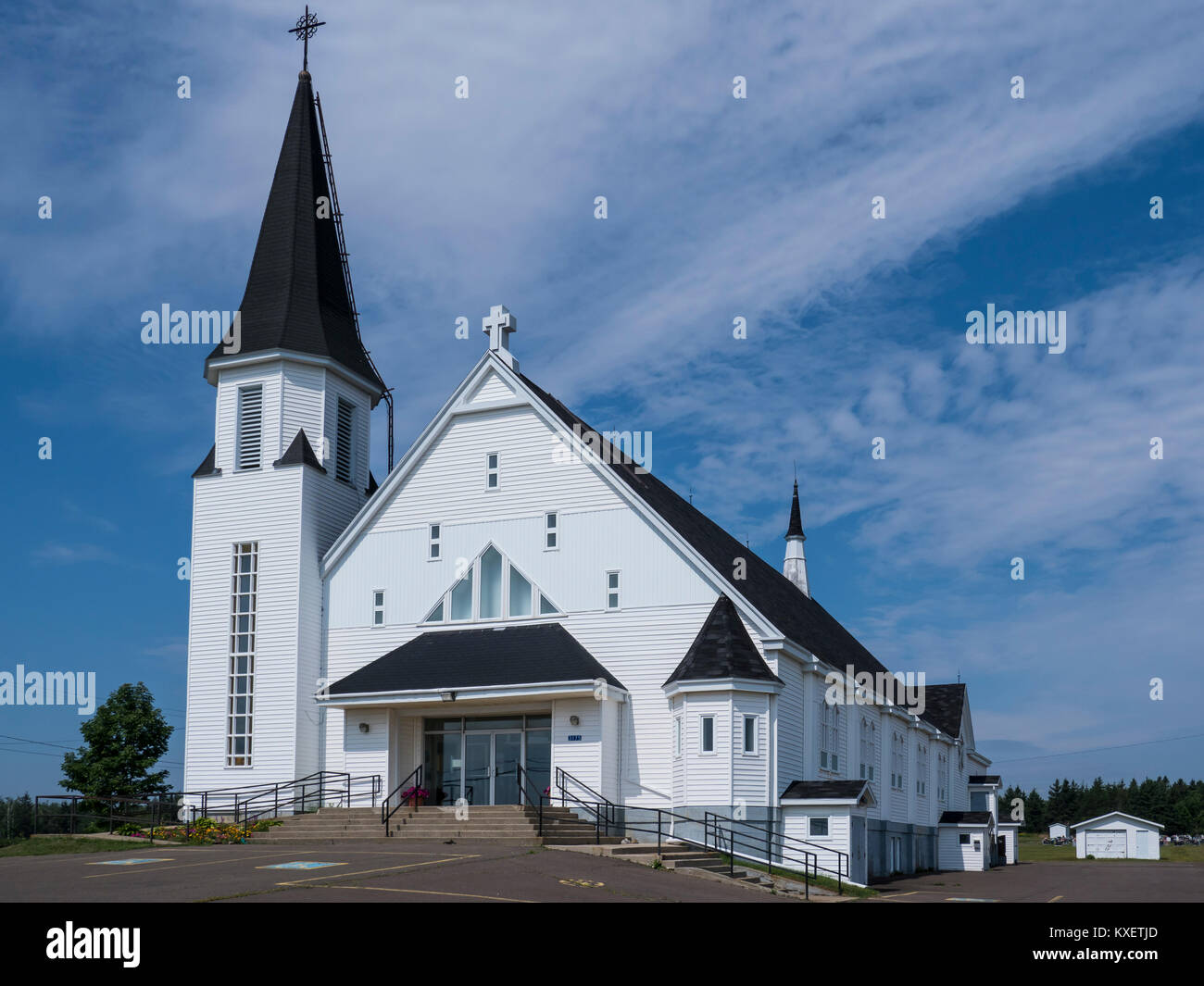 Catholic church, PointeSapin, New Brunswick, Canada Stock Photo Alamy