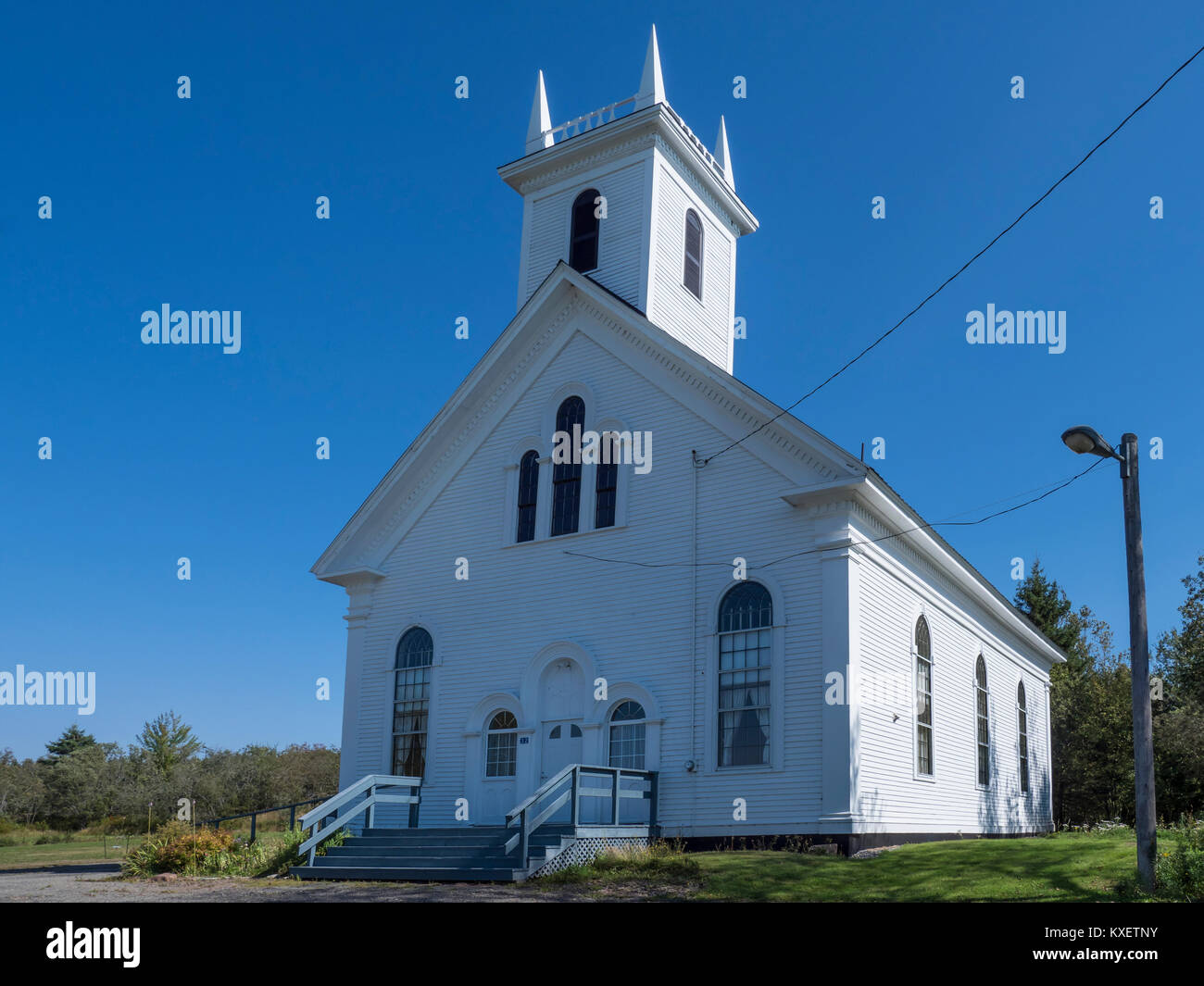 Church, Harvey, Bay of Fundy, New Brunswick, Canada Stock Photo Alamy