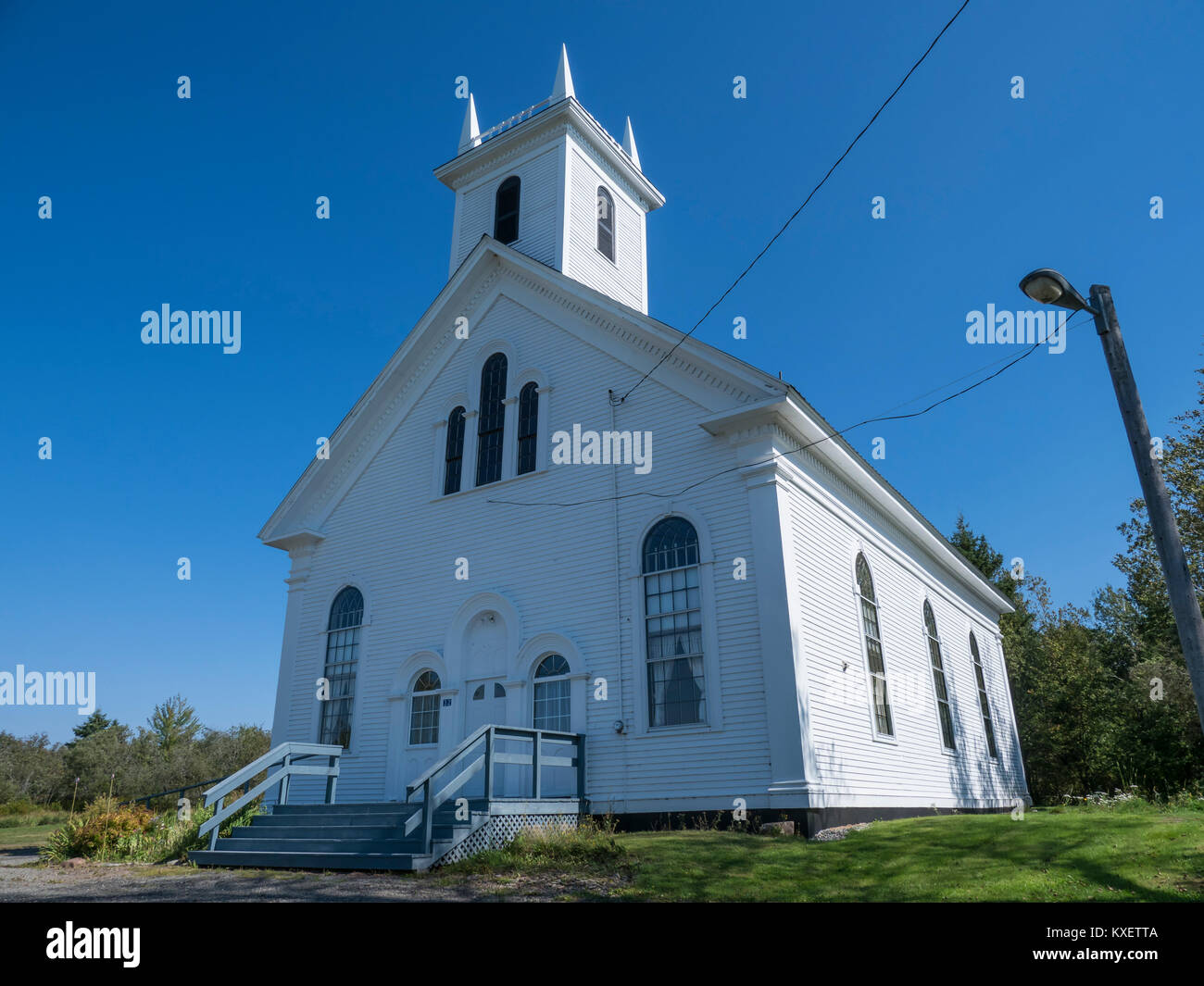 Church, Harvey, Bay of Fundy, New Brunswick, Canada Stock Photo Alamy