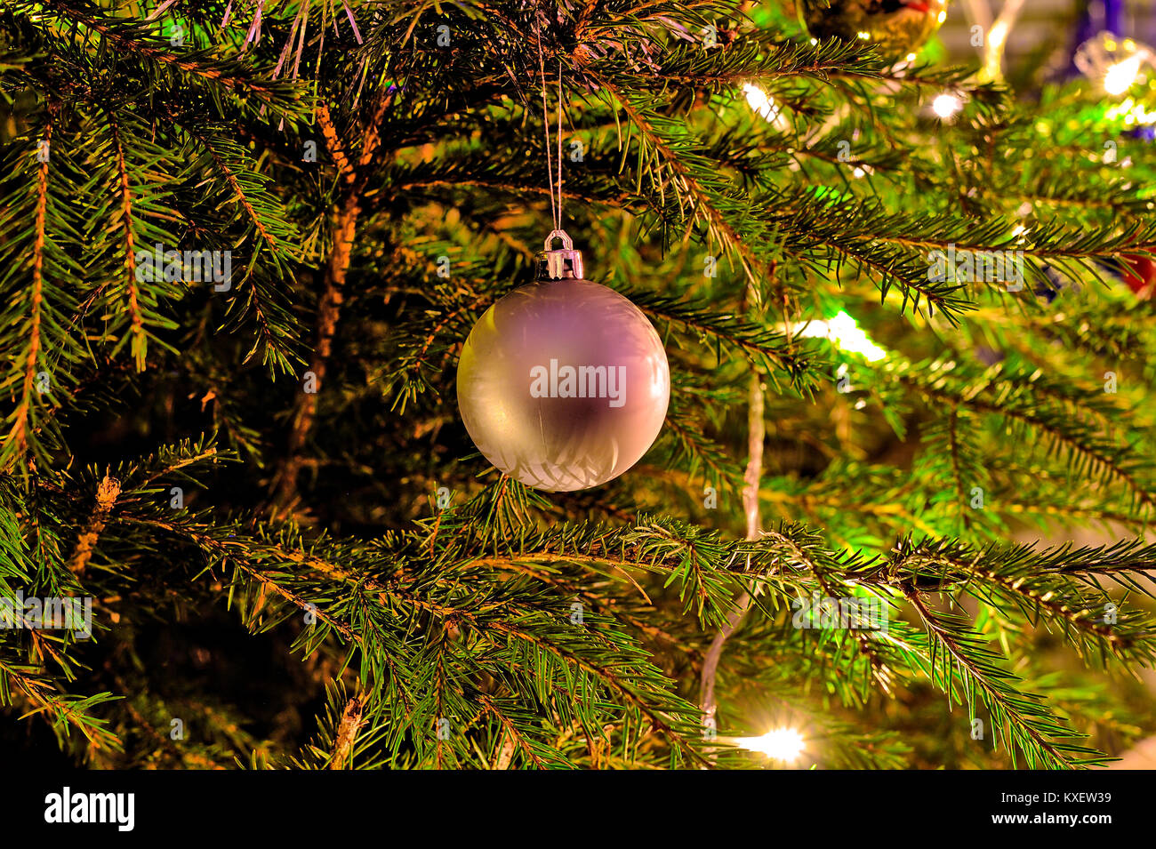 Decorated Christmas Tree Stock Photo Alamy