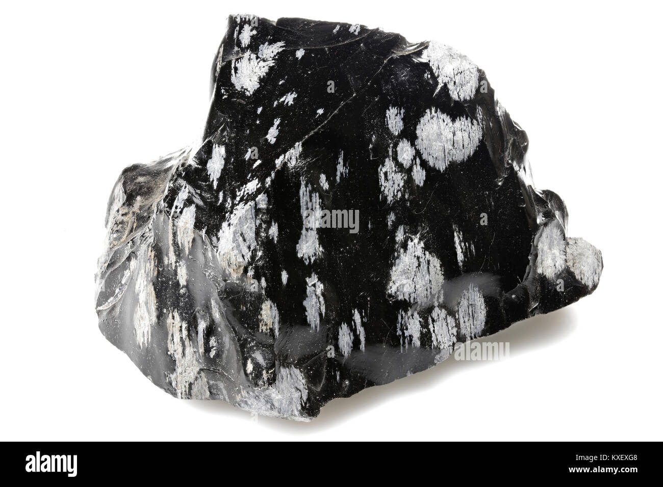 Snowflake Obsidian Isolated On White Background Stock Photo Alamy Snowflake Obsidian Isolated On White Background Stock Photo Alamy