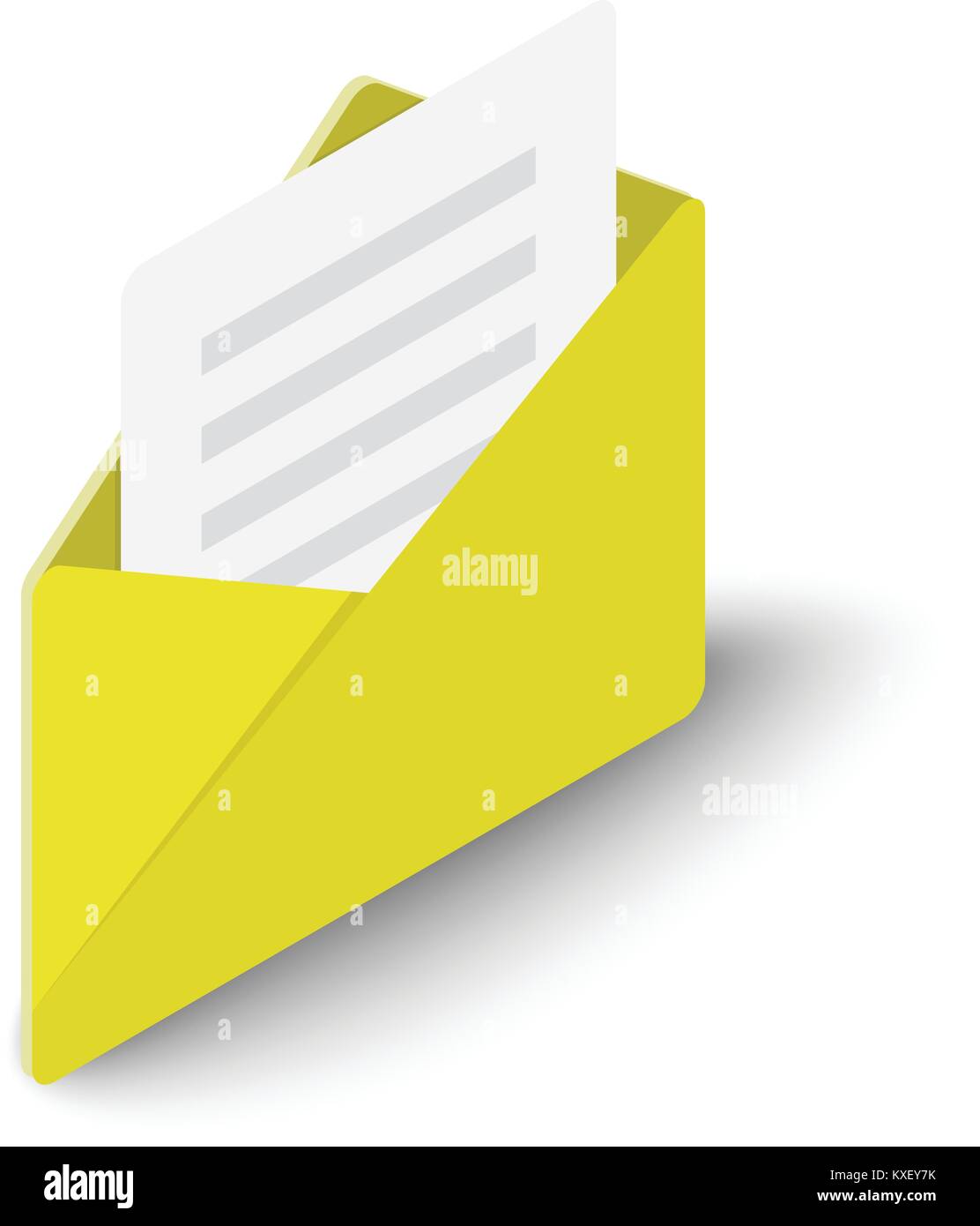 Letter icon, isometric style Stock Vector Image & Art - Alamy