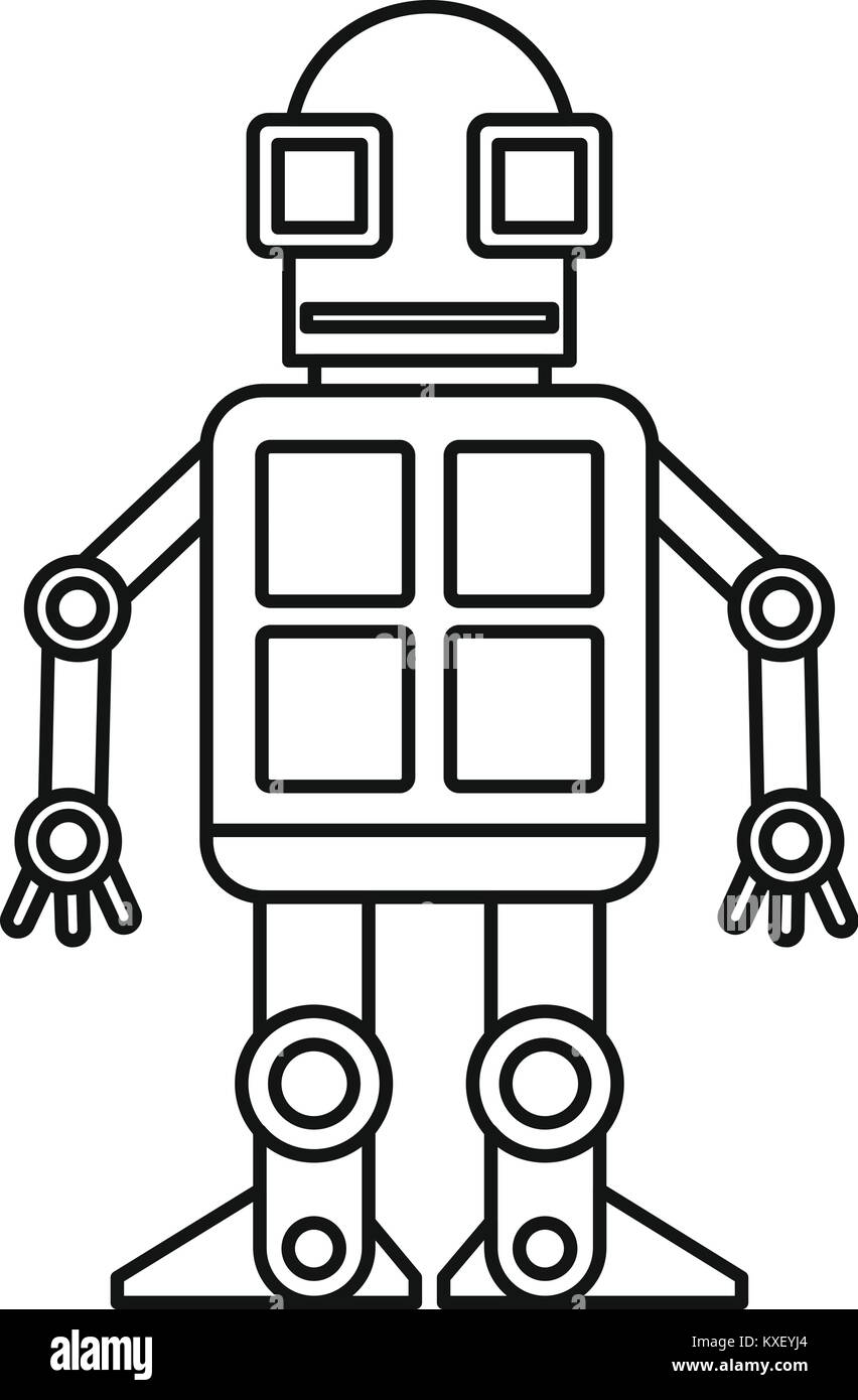 Android robot icon, outline style Stock Vector Image & Art - Alamy