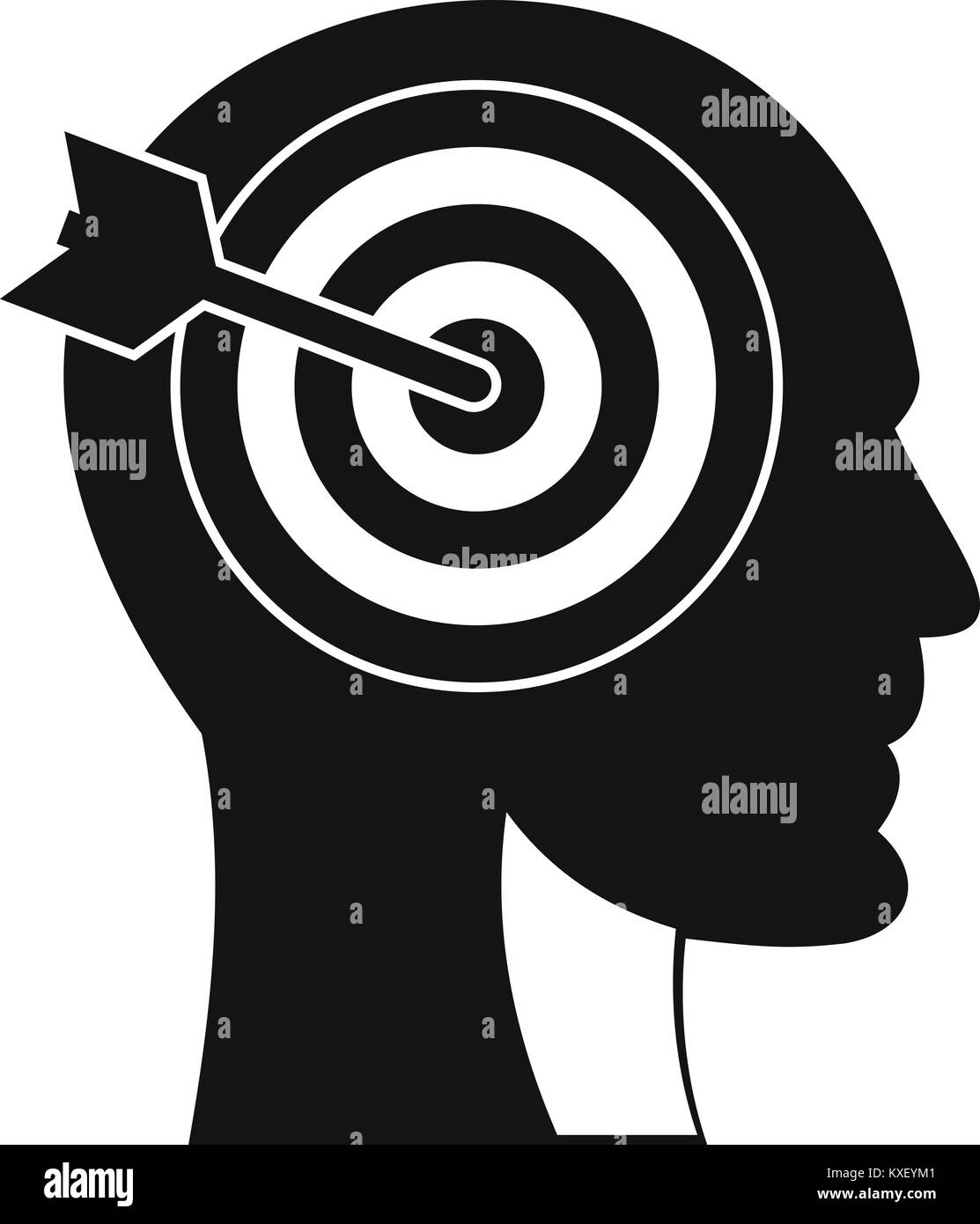 Target arrow in man head hi-res stock photography and images - Alamy