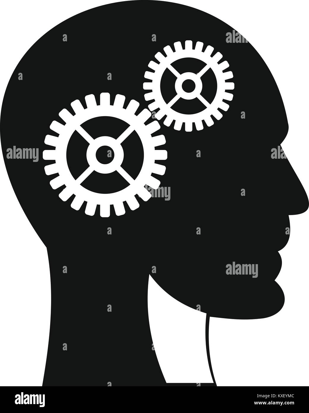 Gears in human head icon, simple style Stock Vector Image & Art - Alamy