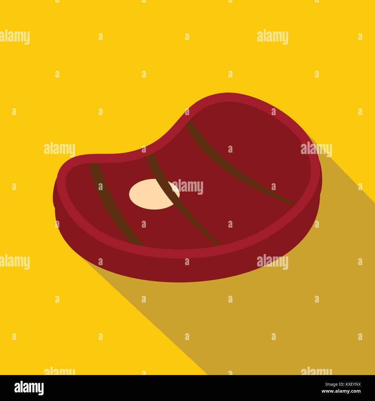 Grilled beef steak icon, flat style Stock Vector Image & Art - Alamy