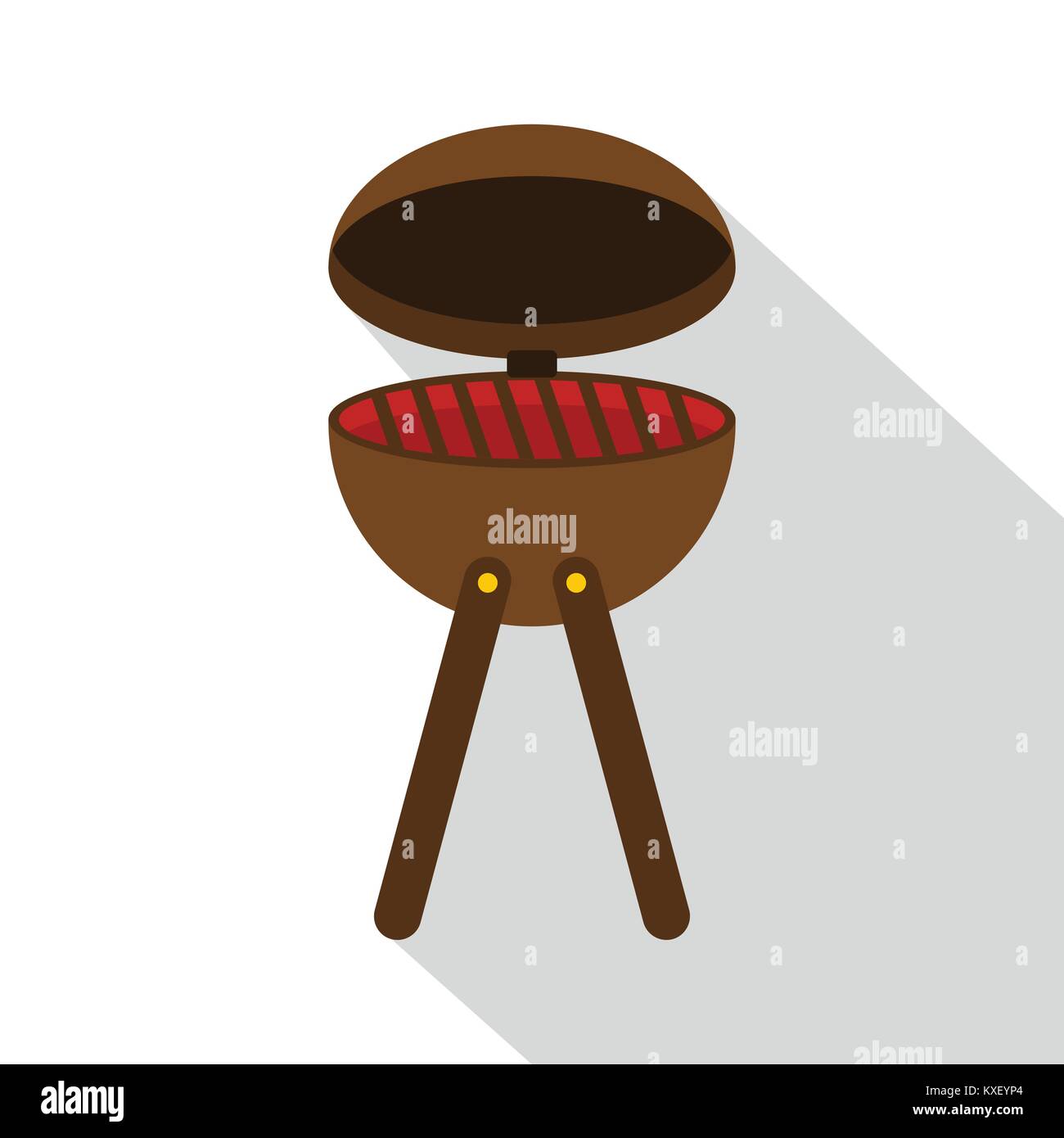 BBQ party grill icon, flat style Stock Vector Image & Art - Alamy