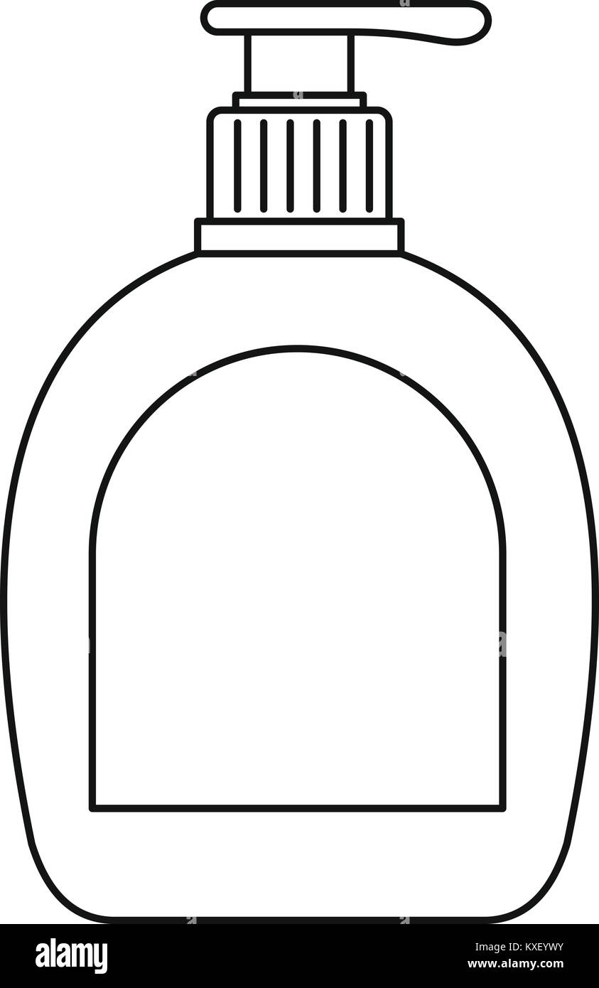 Soap bottle icon, outline style Stock Vector Image & Art - Alamy