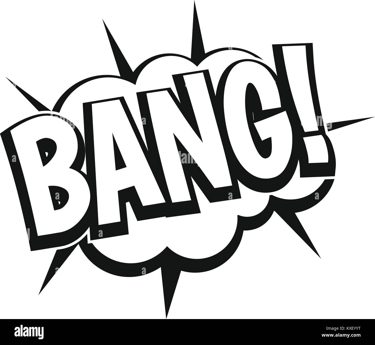 Bang, speech bubble explosion icon, simple style Stock Vector Image & Art -  Alamy
