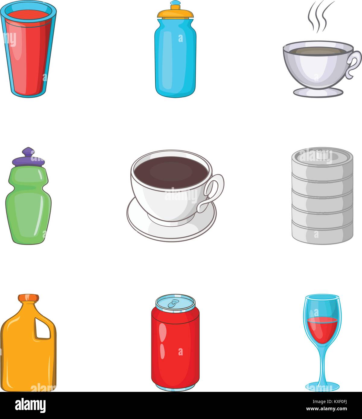 Sip icons set, cartoon style Stock Vector Image & Art - Alamy