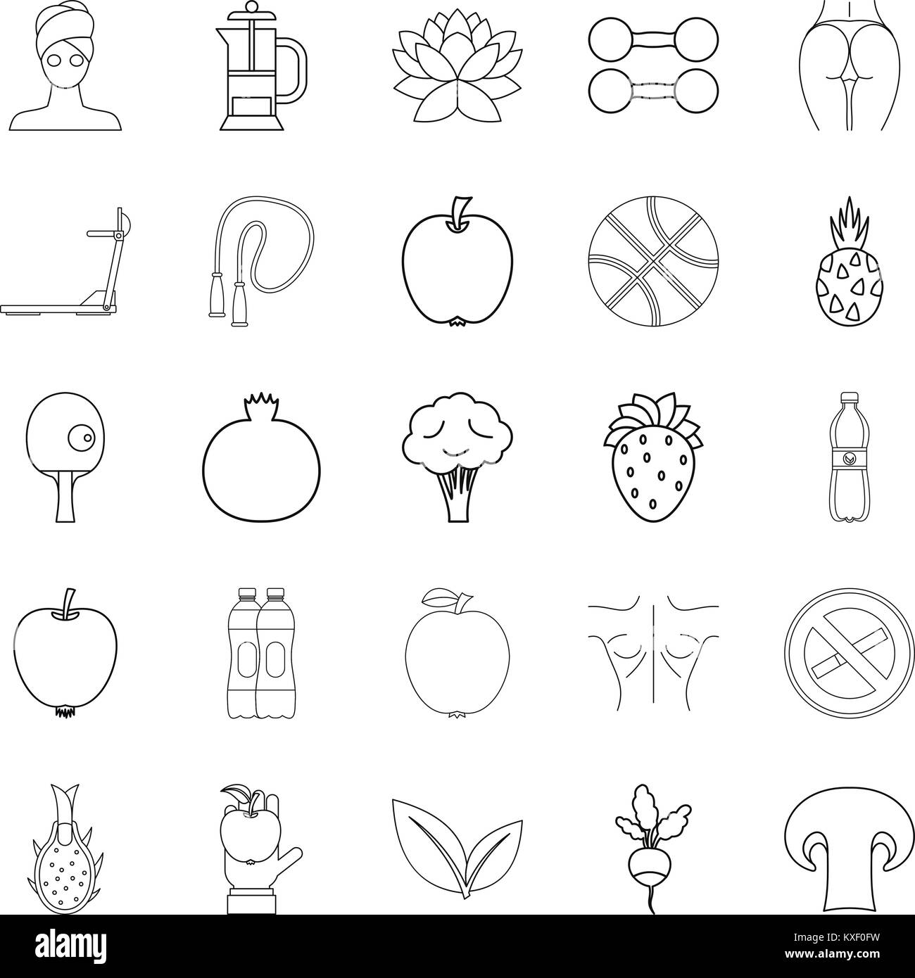 Regimen icons set, outline style Stock Vector Image & Art - Alamy