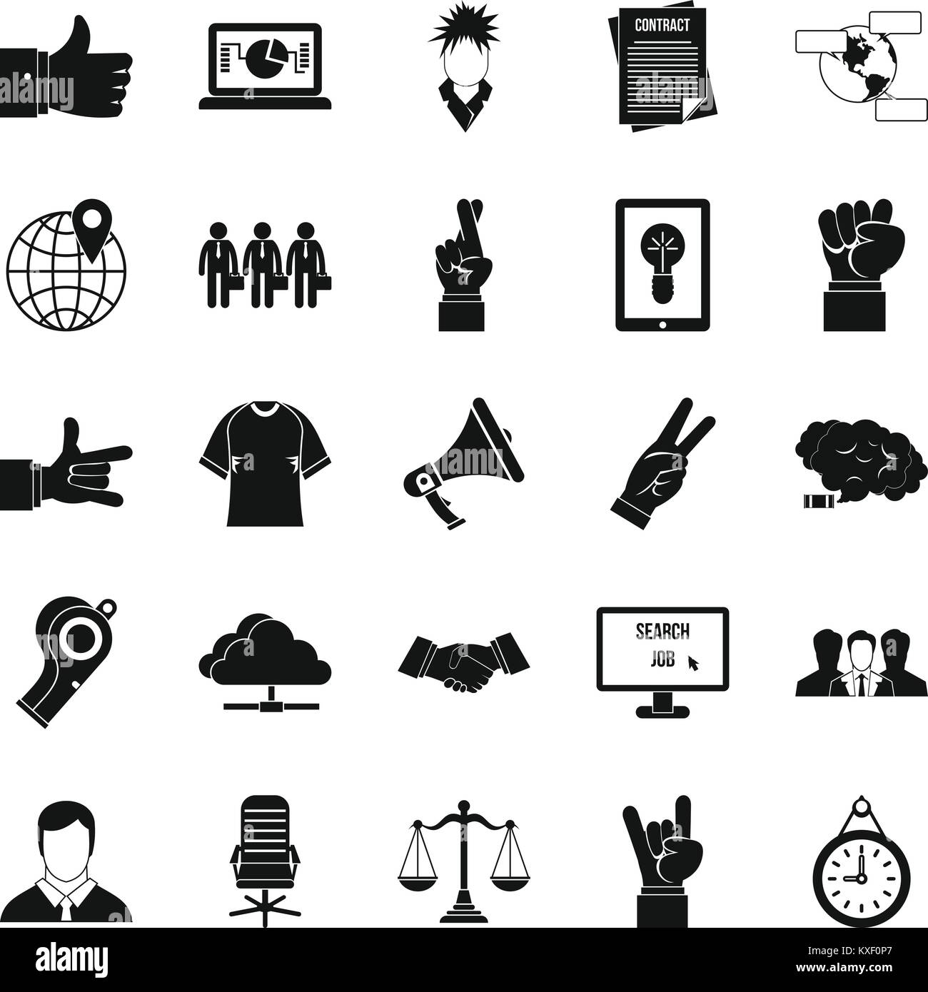 Different gestures icons set, simple style Stock Vector Image & Art - Alamy