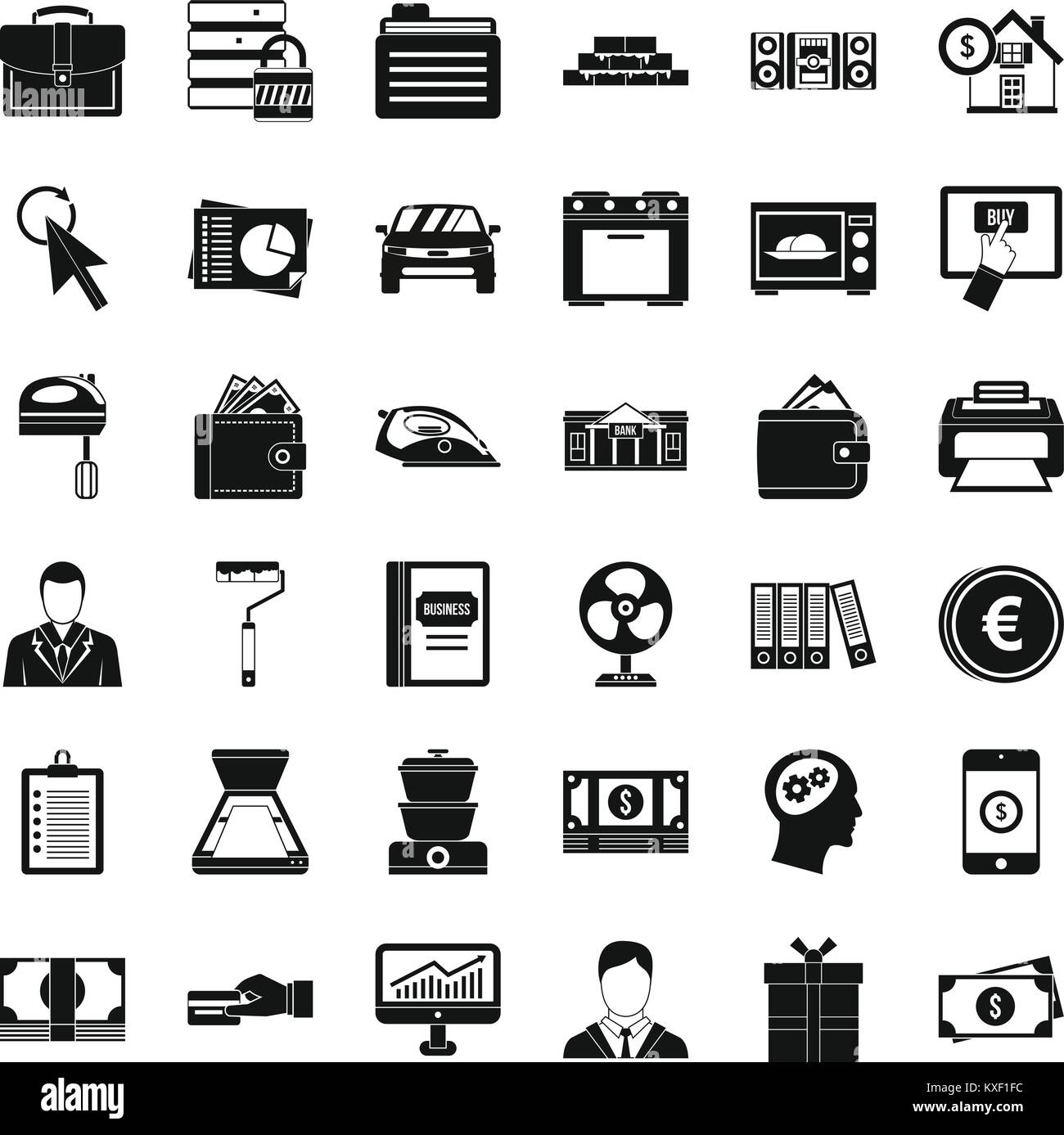 Loaning icons set, simple style Stock Vector Image & Art - Alamy