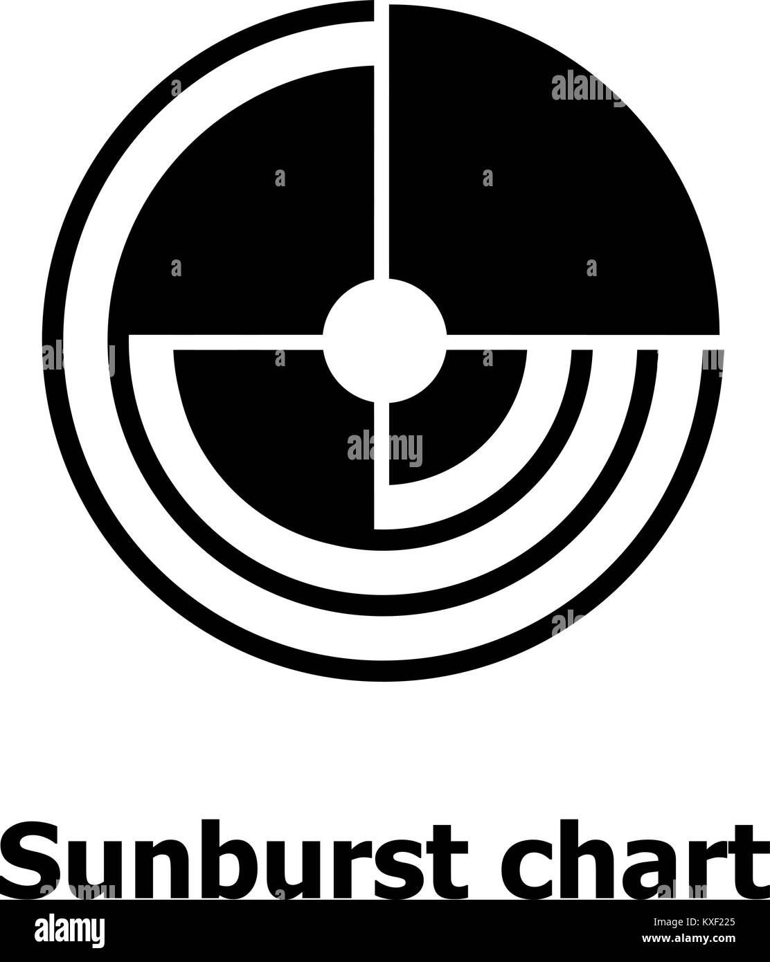 Sunburst chart icon, simple style Stock Vector Image & Art - Alamy