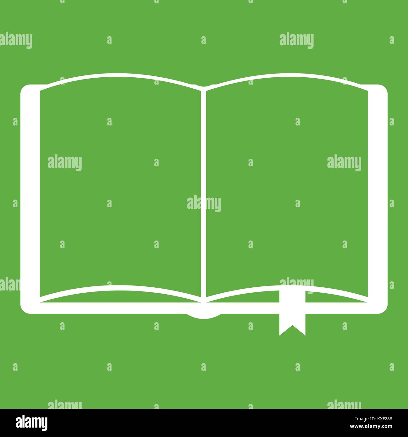 Open book with bookmark icon green Stock Vector Image & Art - Alamy