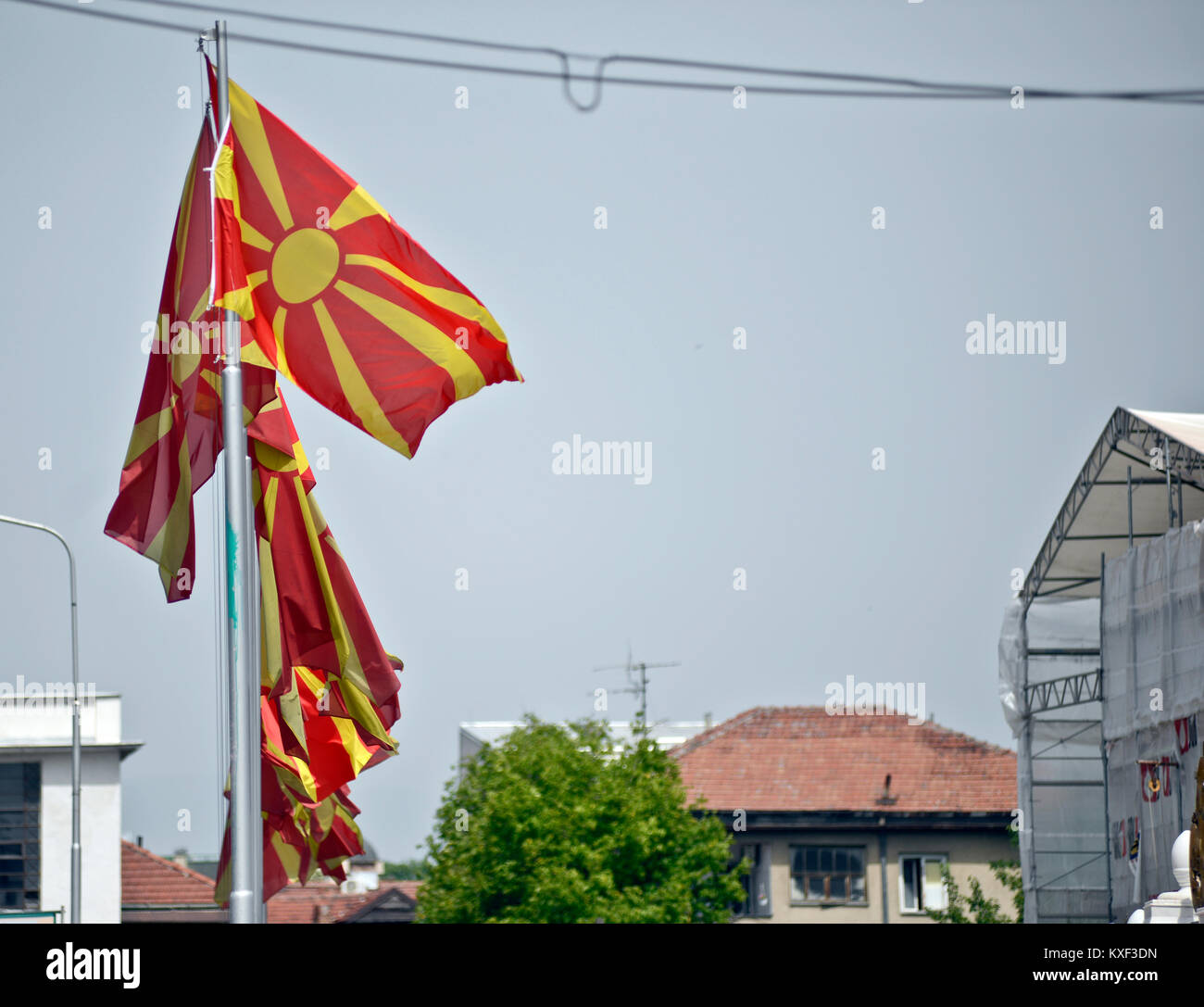 House of Government of Macedonia (Vlada Na Republika Makedonija), Skopje Stock Photo