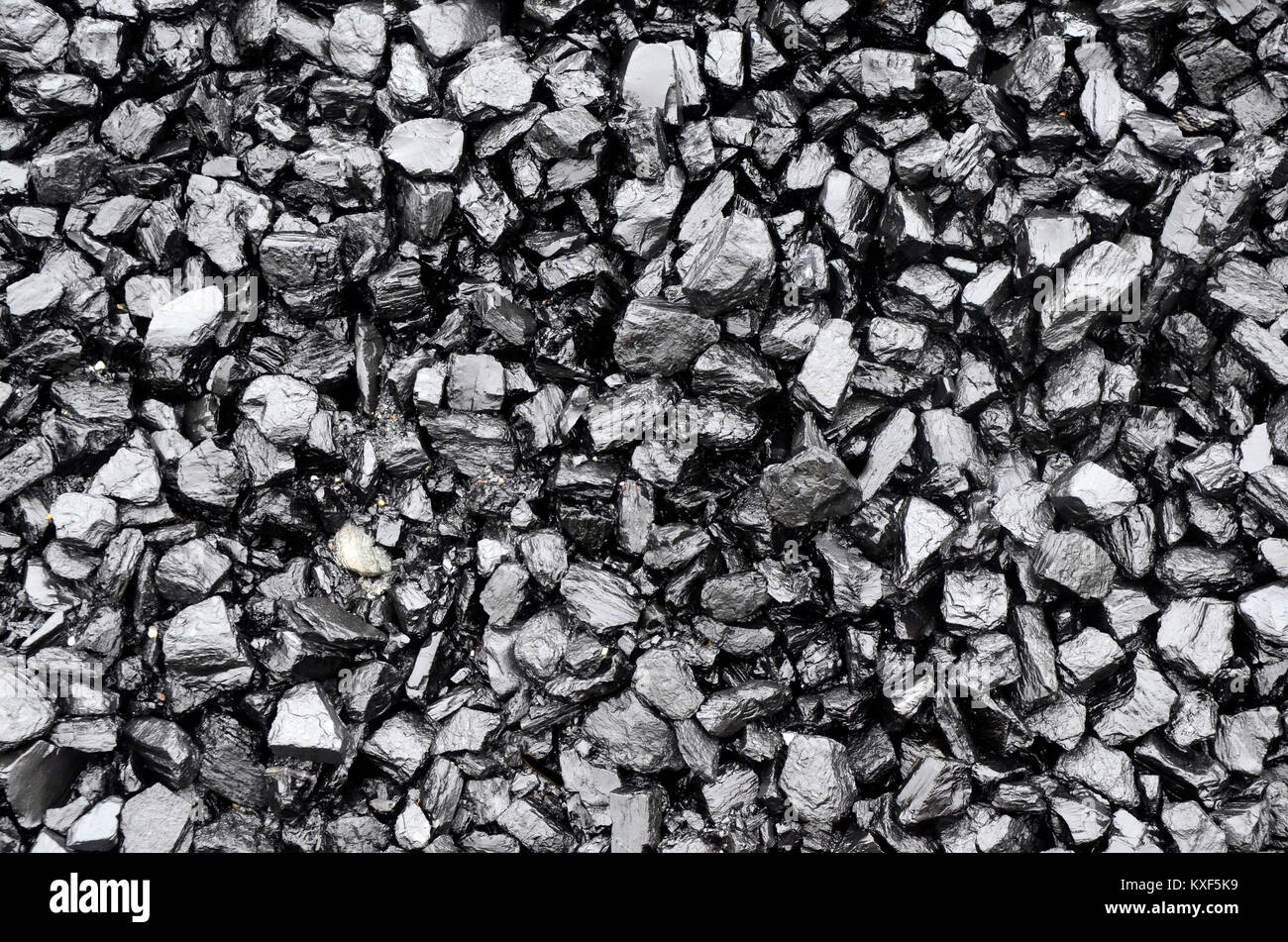 Pile of black coal Stock Photo