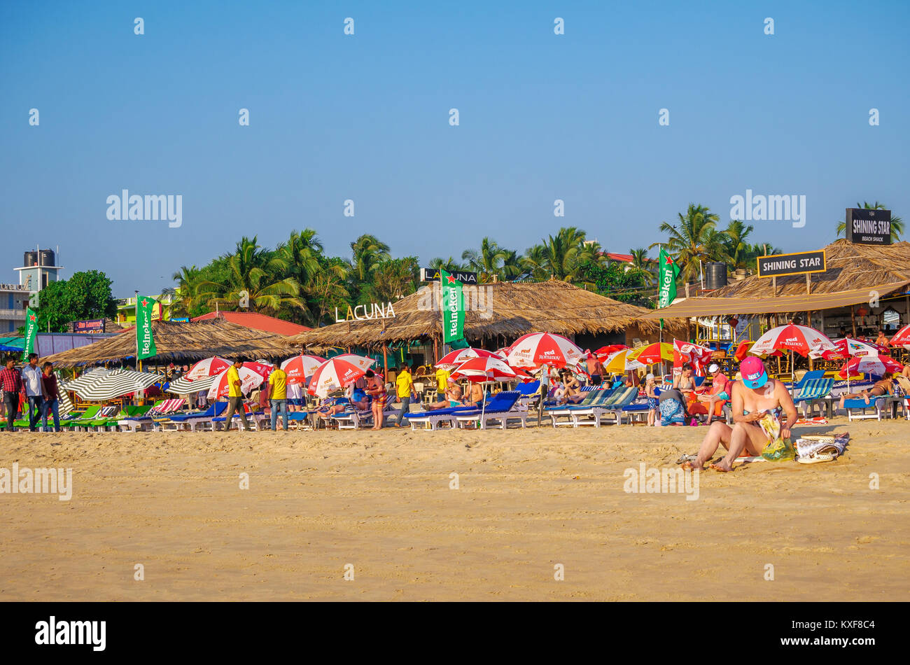 Goa India December 21 2017 Unidentified Tourist