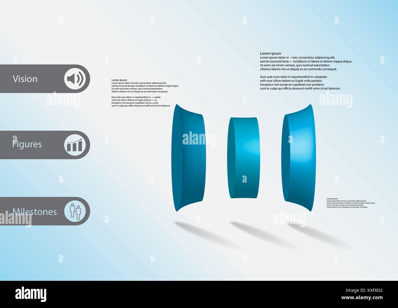 3D illustration infographic template with motif of deformed bar ...
