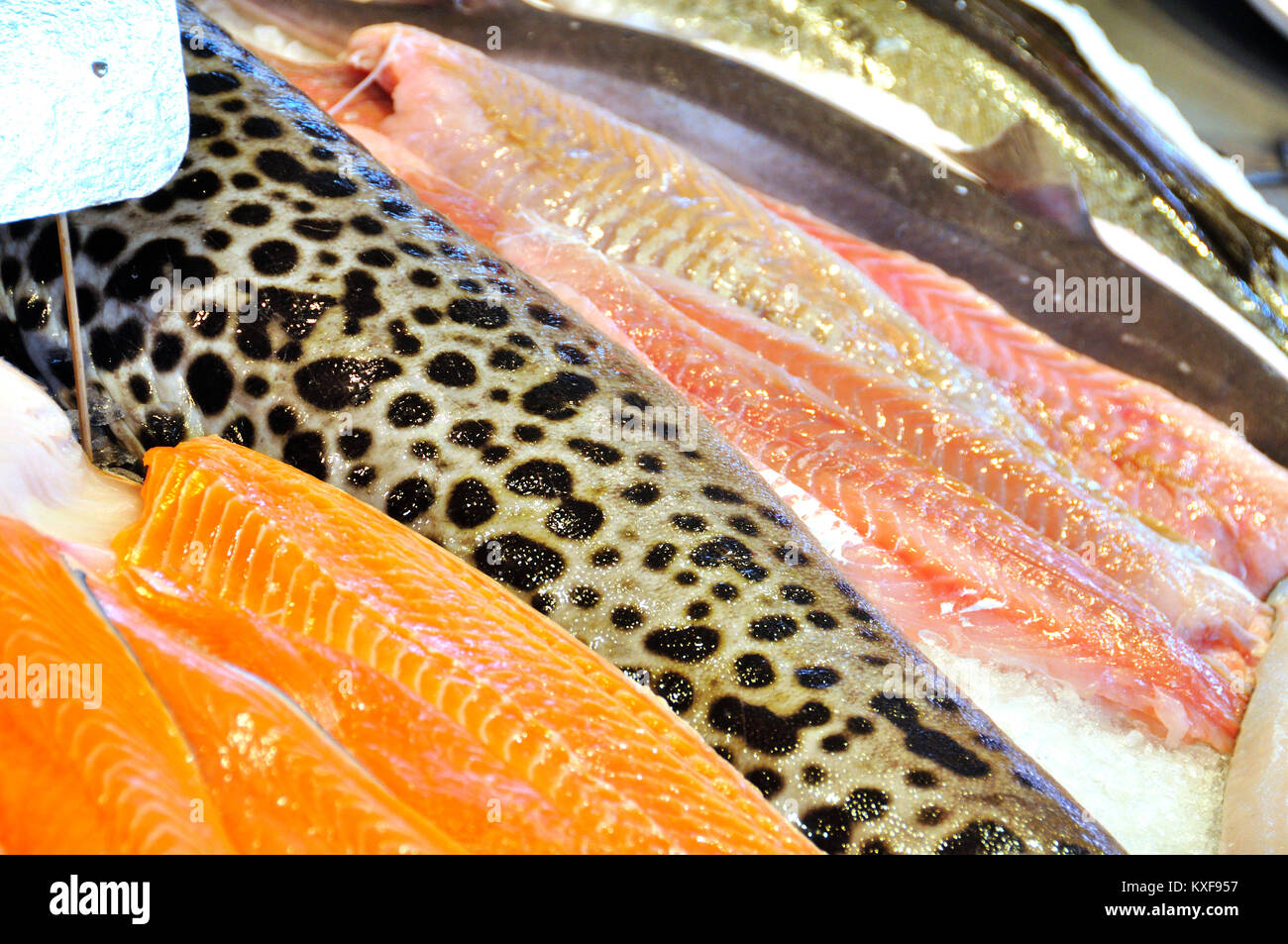 Fish and seafood at the famous fish market in Bergen Norway Stock Photo Alamy