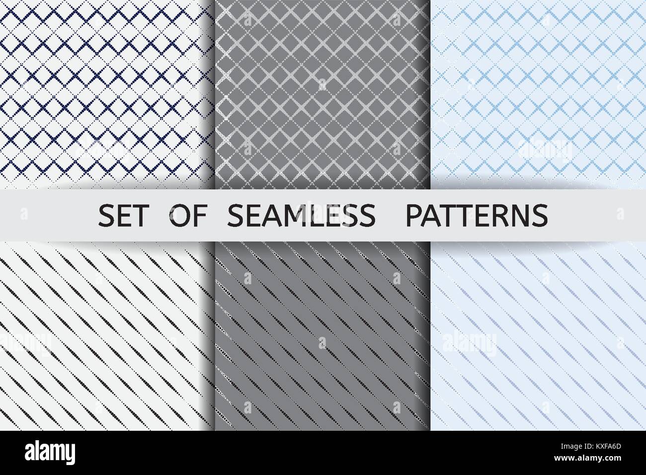 Seamless patterns from lines and grids Stock Vector Image & Art Alamy