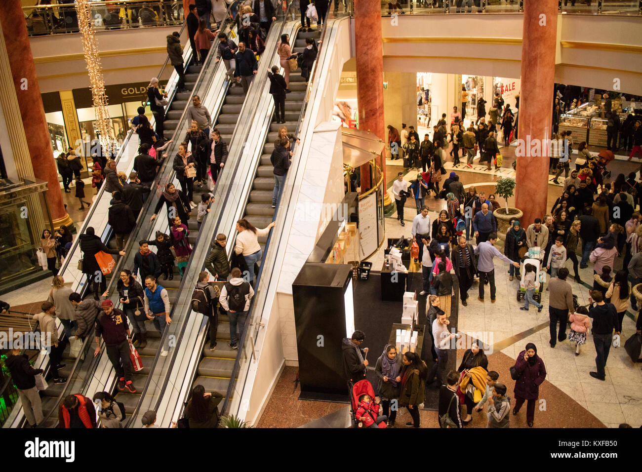Shoppers at Selfridges at the Manchester Intu Trafford Park Stock Photo