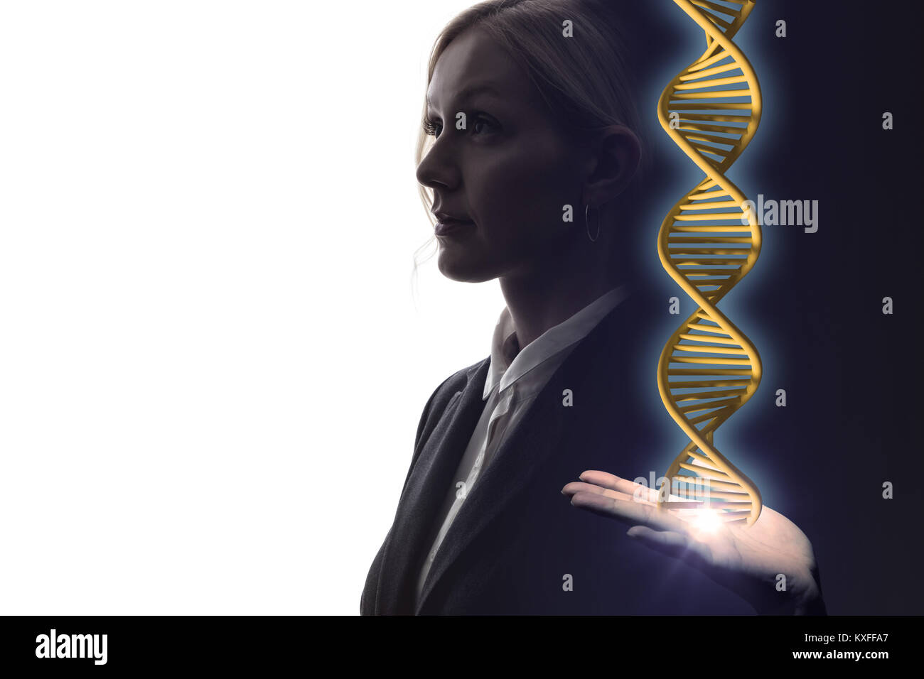 genetic engineering concept. 3D rendering. Stock Photo