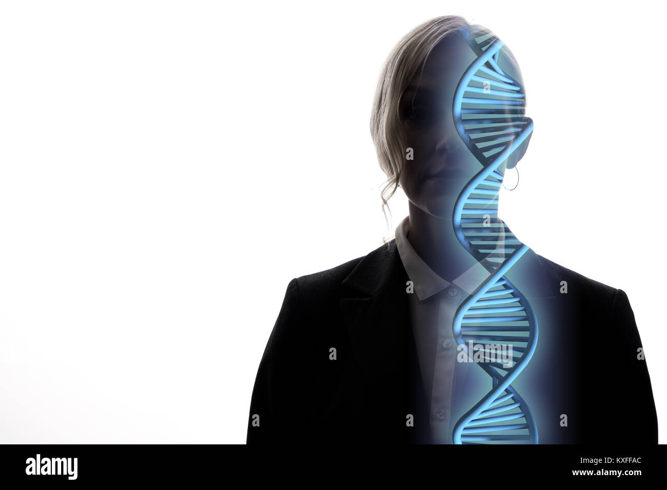 genetic engineering concept. 3D rendering. Stock Photo