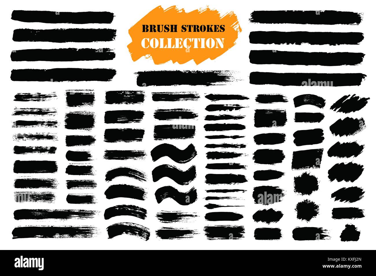 Brush strokes text boxes Stock Vector Image & Art - Alamy