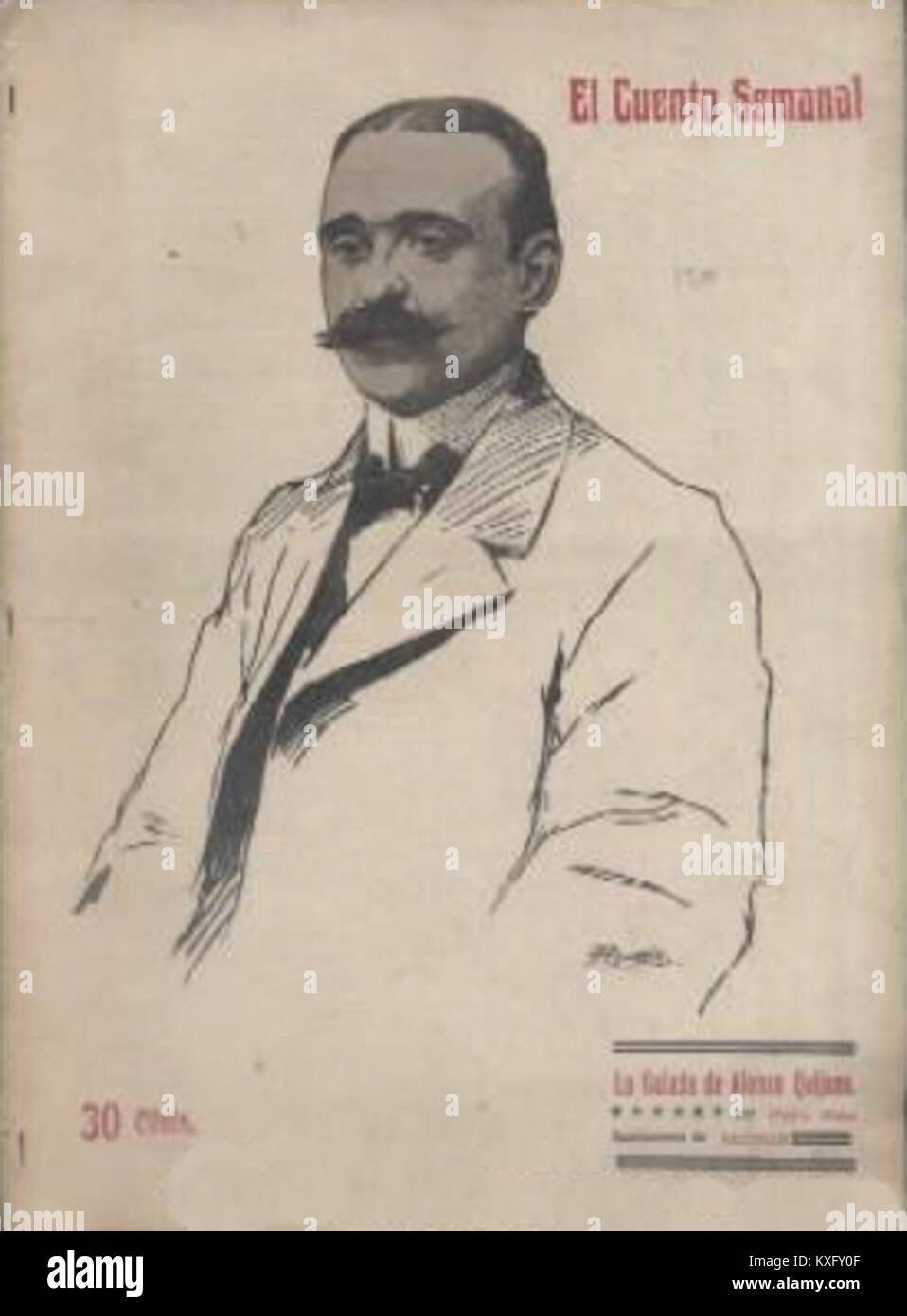 1909-04-16, El Cuento Semanal, La celada de Alonso Quijano, de Pedro Mata, Agustín, nº120 Stock Photo