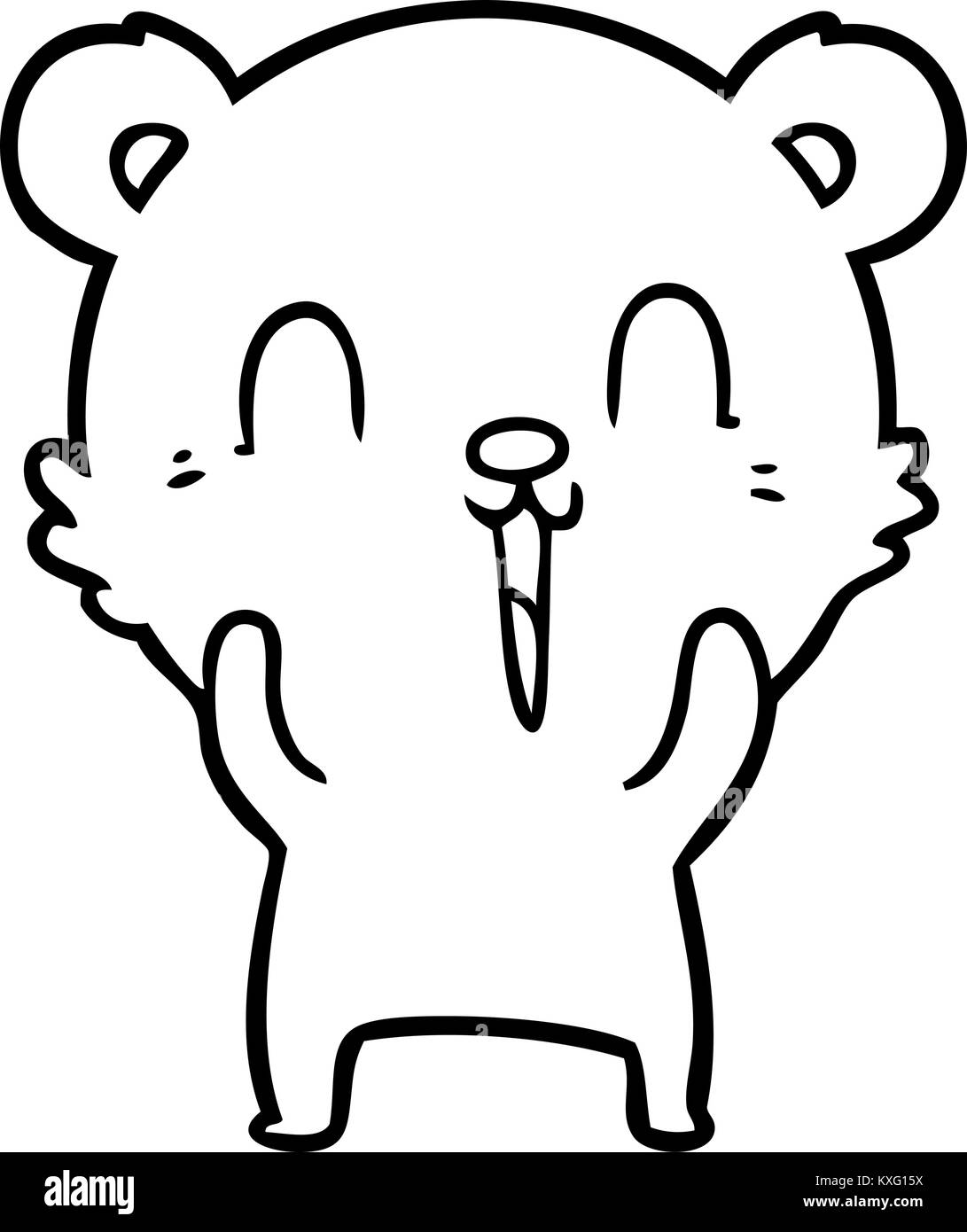 happy cartoon bear Stock Vector Image & Art - Alamy