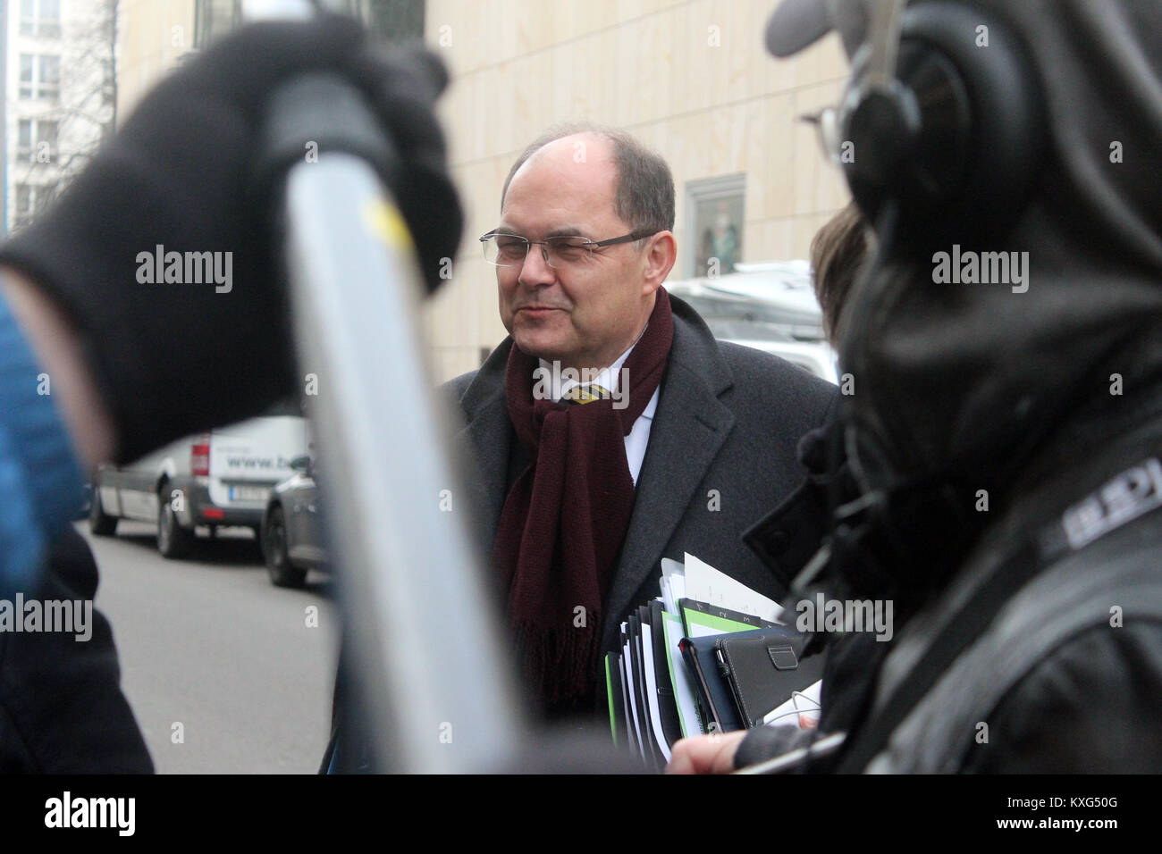 Berlin, Germany. January 9th, 2018. Pictures of the “Exploratory talk” (Sondierungsgespräch), Featuring: Armin Laschet , Where: Berlin /Germany, “Credit: Tahsin Ocak/Alamy Live News Stock Photo