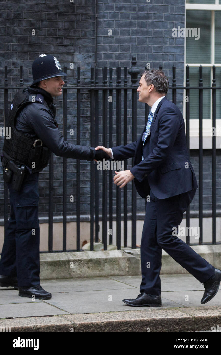 London, UK. 9th January, 2018. Julian Smith MP, Chief Whip, arrives at 10 Downing Street for the first Cabinet meeting since the previous day’s Cabinet reshuffle by Prime Minister Theresa May. Credit: Mark Kerrison/Alamy Live News Stock Photo