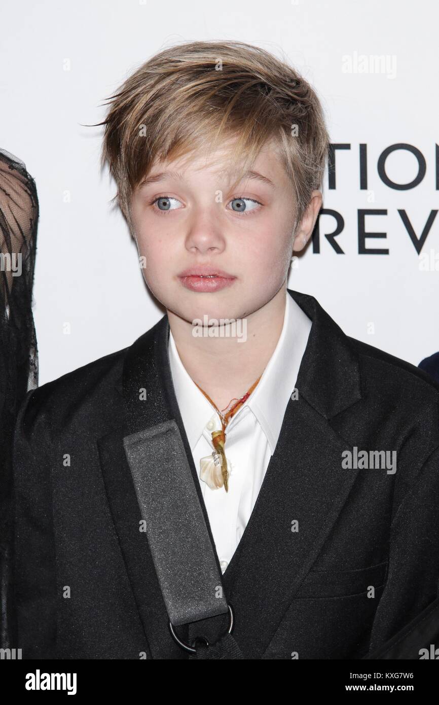 New York, NY, USA. 9th Jan, 2018. Shiloh Nouvel Jolie-Pitt at The National Board of Review Annual Awards Gala at Cipriani 42nd Street on January 9, 2018 in New York City. Credit: Diego Corredor/Media Punch/Alamy Live News Stock Photo