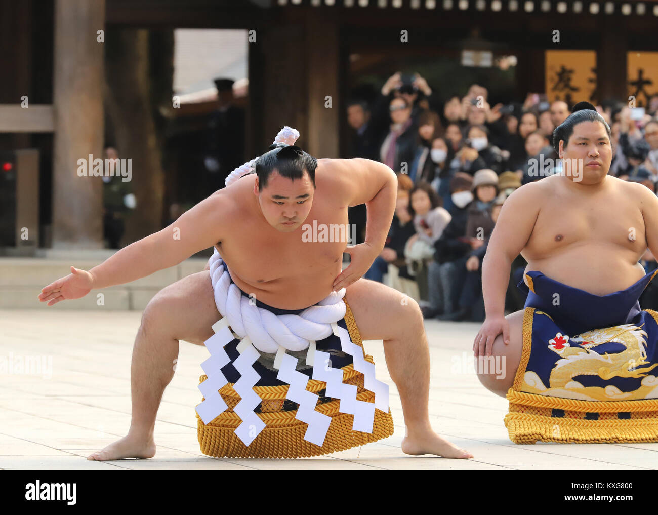 Tokyo, Japan. 9th Jan, 2018. Sumo grand champion 